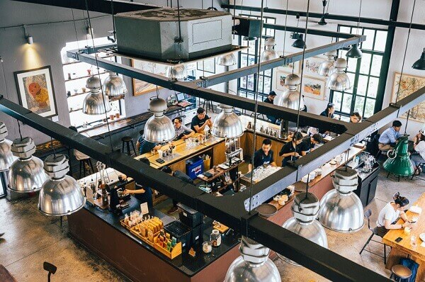 The Workshop có khu vực rộng rãi và yên tĩnh