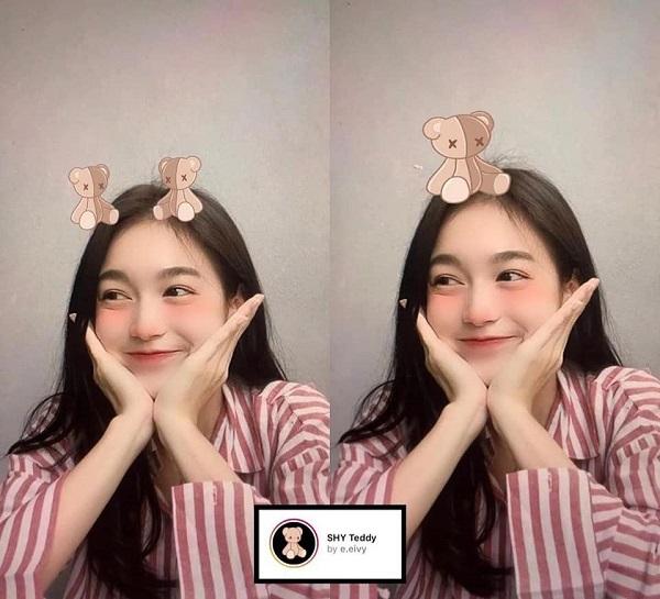 Filter SHY Teddy tạo ra hiệu ứng đáng yêu