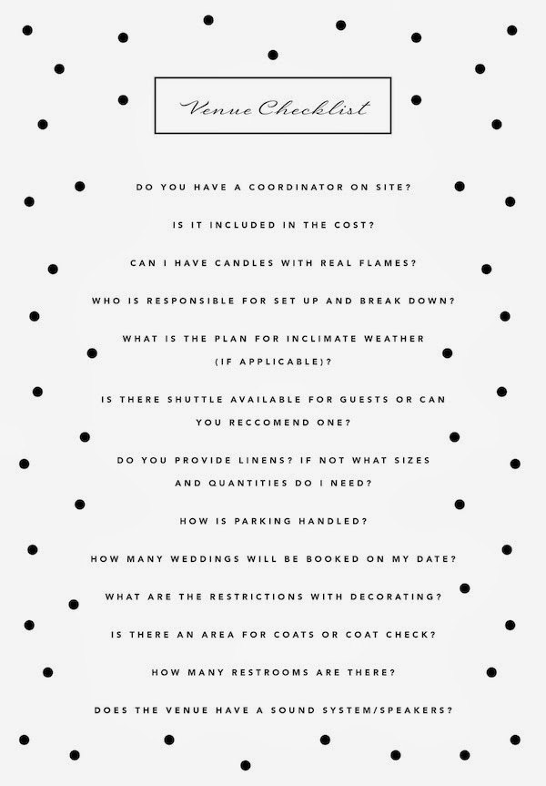 Checklist chọn venue cưới