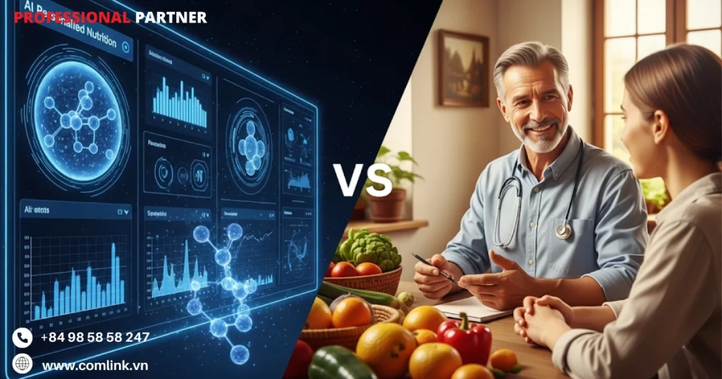 So sánh AI với chuyên gia dinh dưỡng truyền thống — ưu và nhược điểm