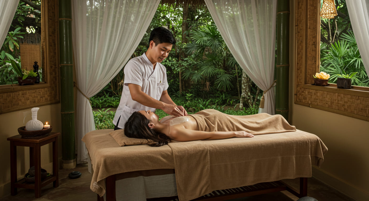 Liệu pháp massage thảo dược truyền thống Việt Nam tại spa resort cao cấp