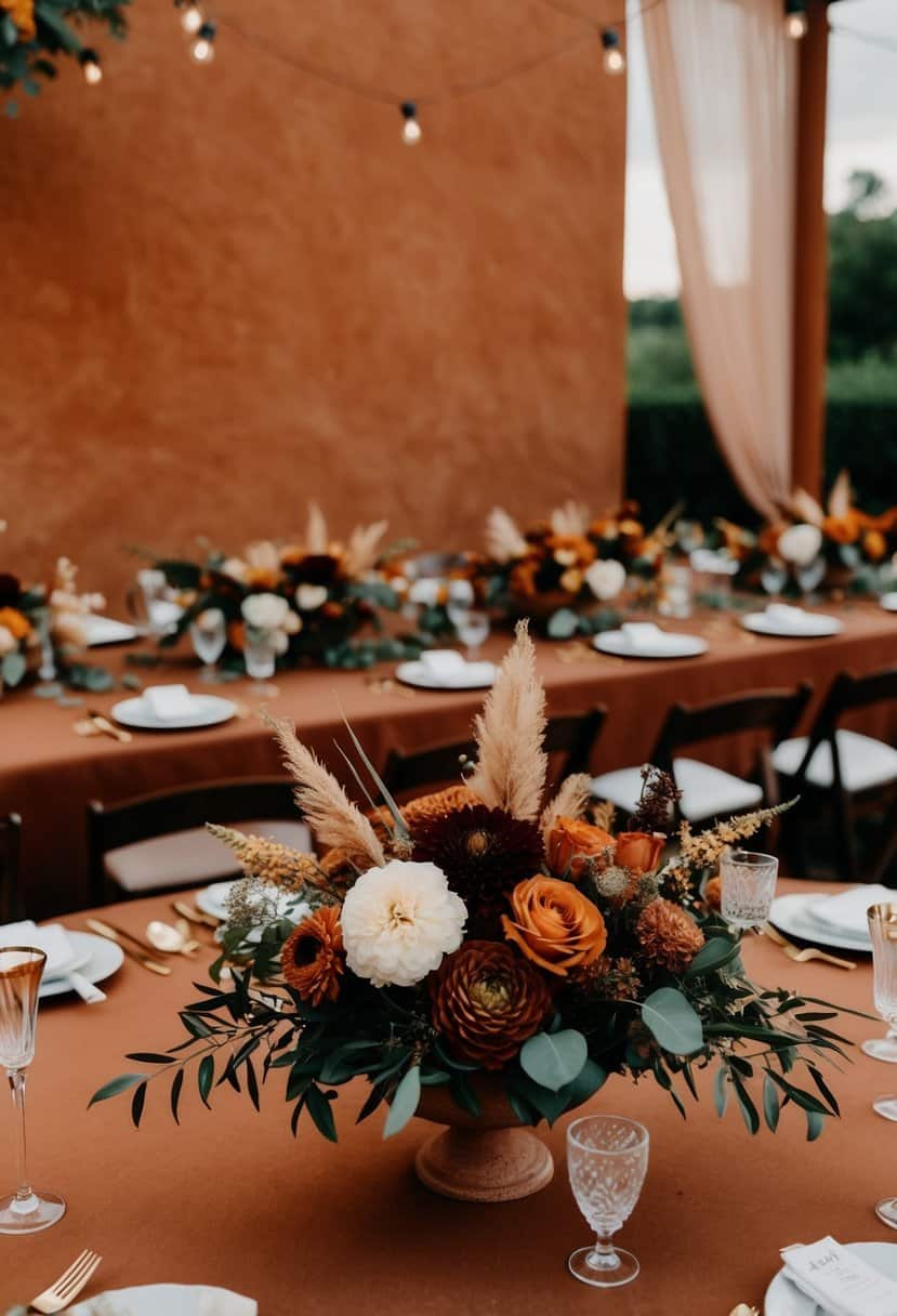 Bảng màu đám cưới 2026 với tông đất, sage green và jade