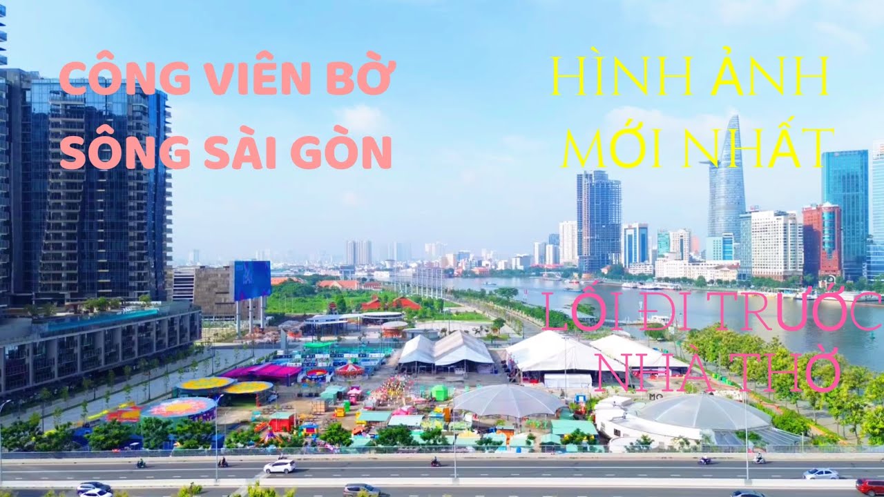 Bờ sông Sài Gòn - bối cảnh tự nhiên với quang cảnh thành phố ngoài chiều ánh hoàng hôn
