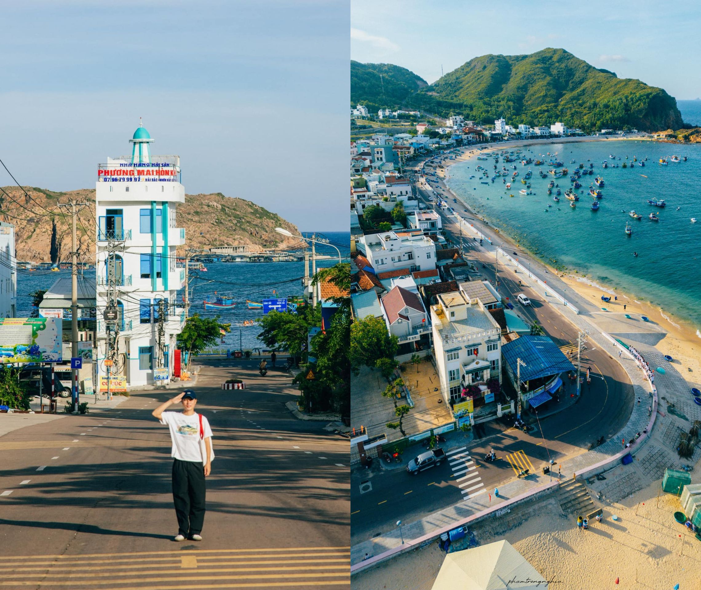 Bãi biển Kỳ Co Quy Nhơn với nước trong vắt và vách đá dựng đứng hùng vĩ