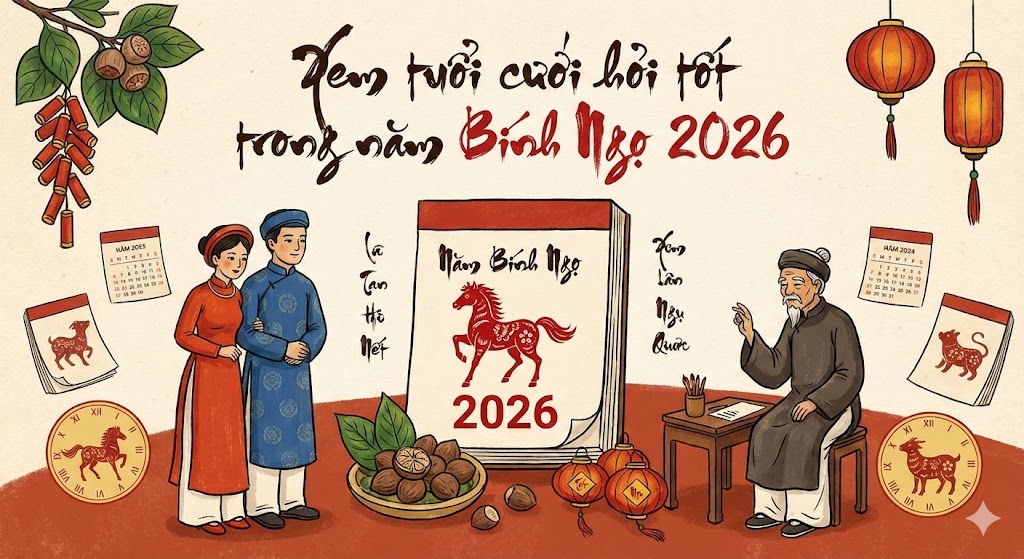 Xem tuổi cưới hỏi tốt cho 12 con giáp năm Bính Ngọ 2026 - nguồn từ Tử Vi 12 Con Giáp