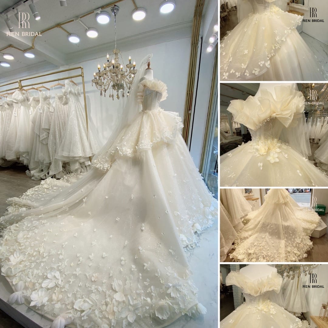 Váy cưới 2 mảnh hiện đại xu hướng 2025 - nguồn từ Ren Bridal