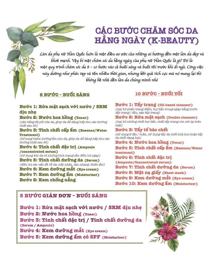 Các bước chăm sóc da trẻ hóa hàng ngày tại nhà