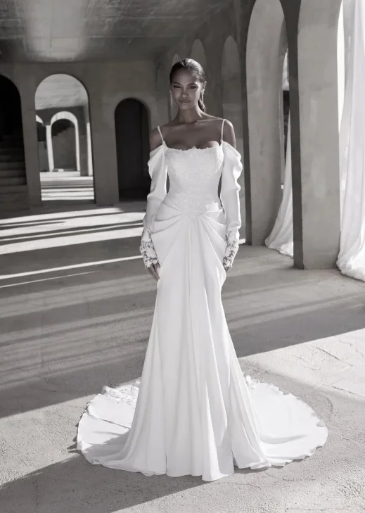 Phong cách váy cưới xòe formal wear gown 2026