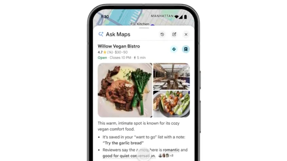 Google tích hợp Gemini vào Google Maps - tính năng điều hướng thông minh