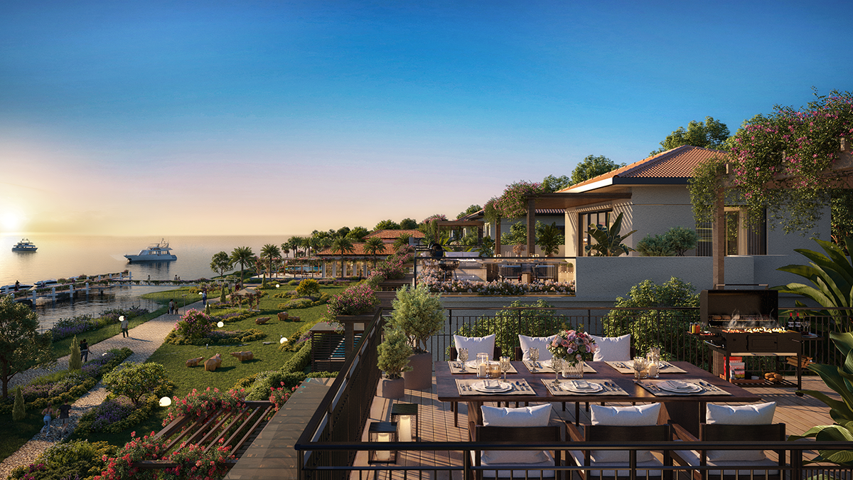 Không gian sống nội khu The Pearl – thiết kế mở kết nối trong nhà và ngoài trời