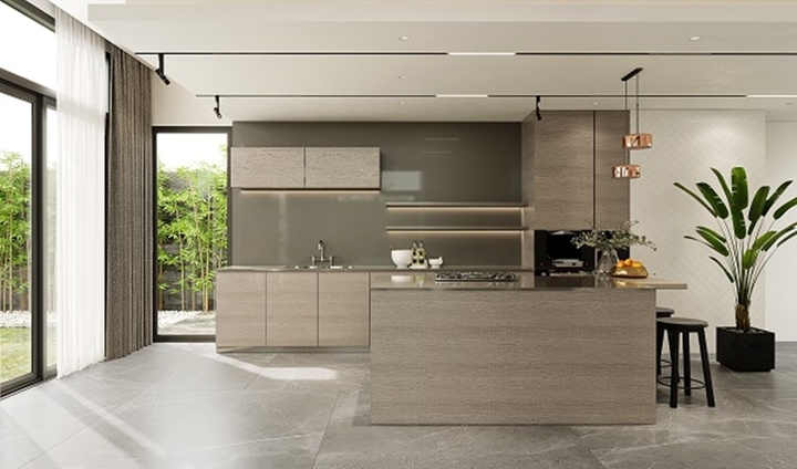 Bếp thông minh Smart Kitchen với thiết bị IoT và tủ bếp tích hợp công nghệ 2026