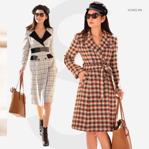 Phong cách công sở thanh lịch với trench coat và trang phục pastel xu hướng 2026