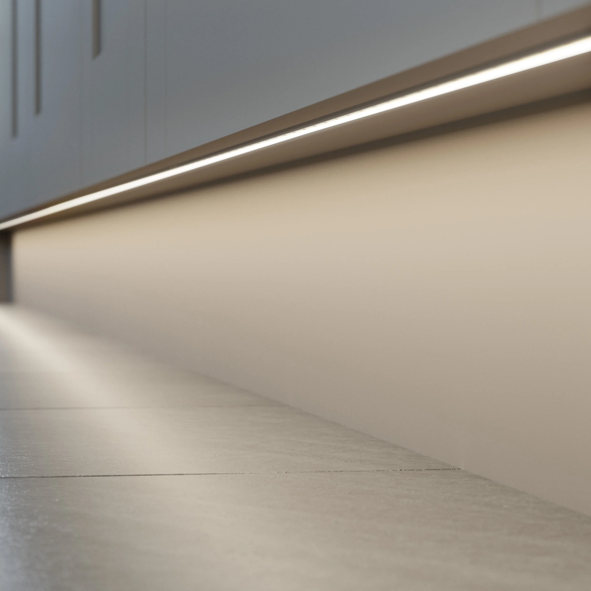 Phòng khách với kết hợp đèn bàn, đèn sàn và đèn trần điều chỉnh được