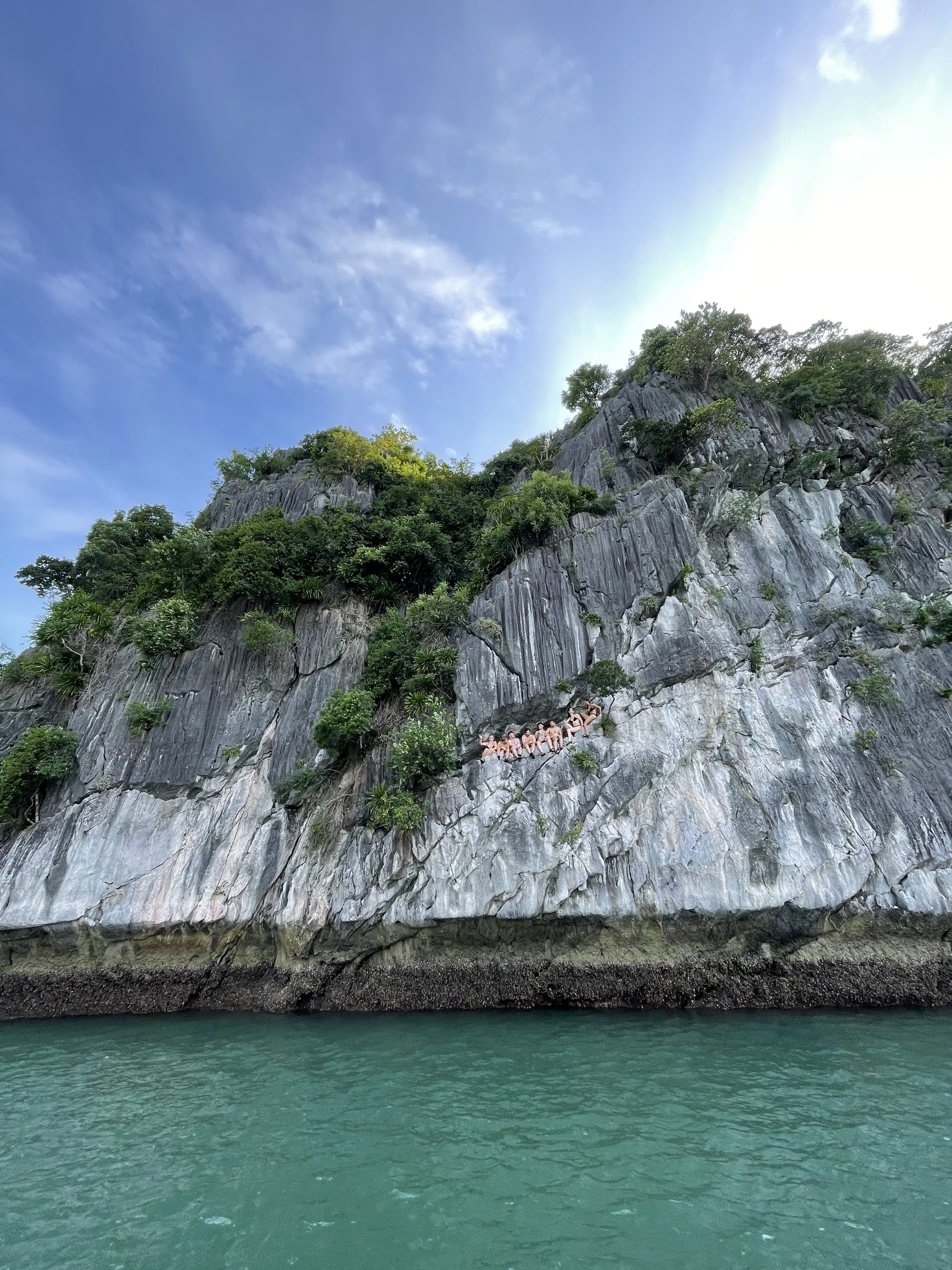 Sport climbing beginner routes at Cat Ba Island Vietnam limestone crag