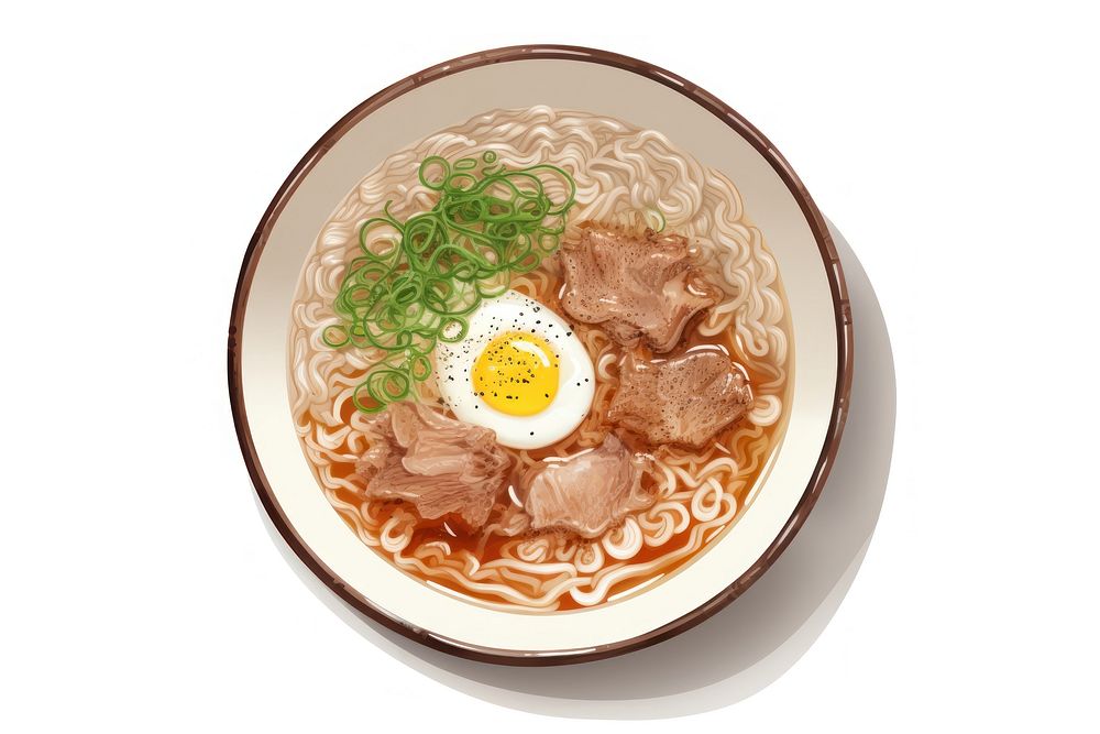 Bát ramen Shoyu truyền thống Tokyo với trứng luộc, thịt char siu và hành lá