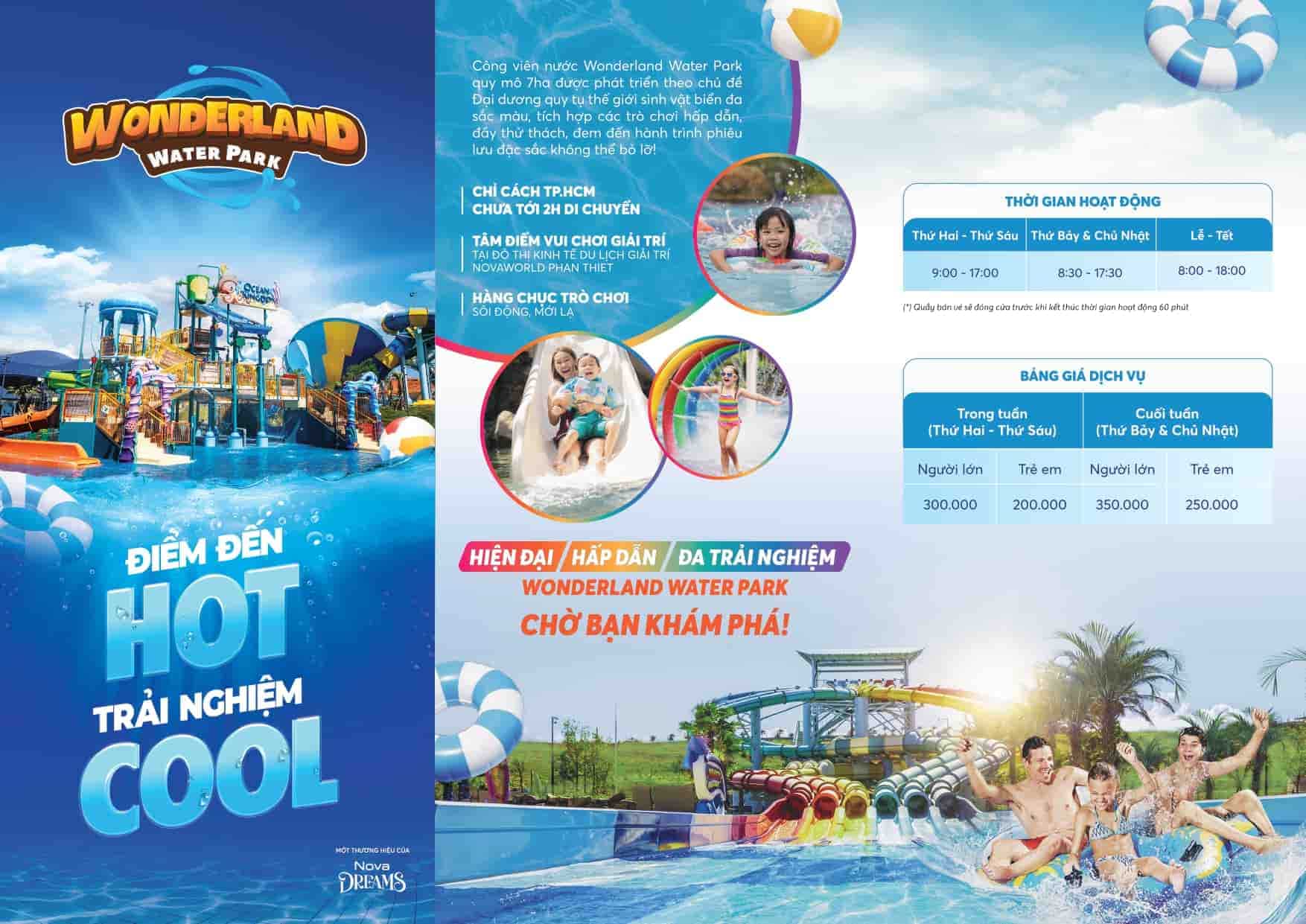 Wonderland Water Park Phan Thiết nhìn từ trên cao với hệ thống máng trượt đầy màu sắc