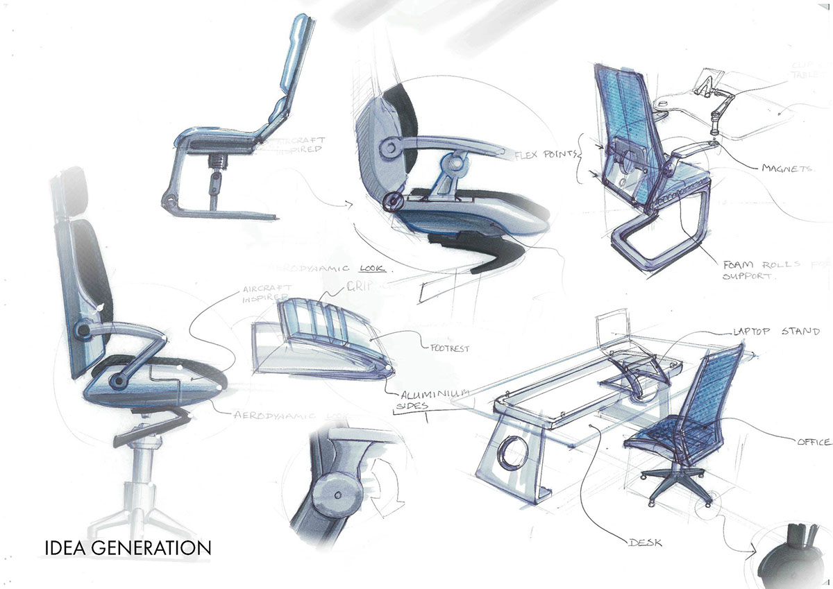 Ergonomic furniture design with smart posture support for healthy living spaces